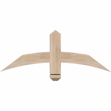 Ekena Millwork Bellingham Smooth Timber Gable Bracket, Douglas Fir, 36"W x 13"H x 3 1/2"D x 3 1/2"F, 9/12 Pitch GBW036X13X0404BEL00SDF
